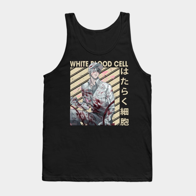 Classic Art White Blood Cell Comedy Japanese Anime Tank Top by QuickMart